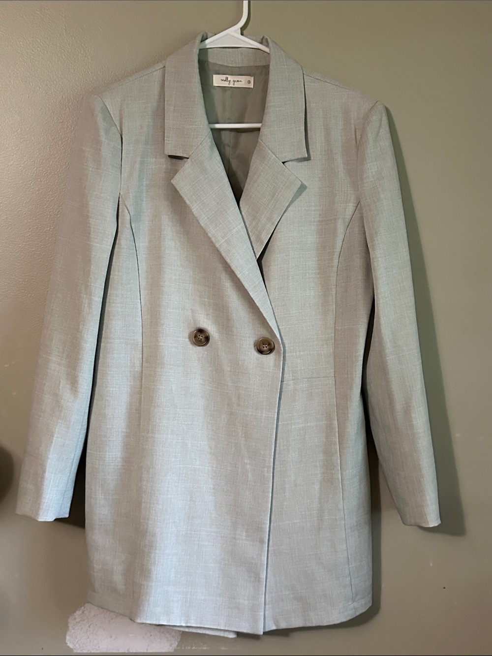 Light Green Blazer Romper